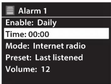 Radionette RMERDIWO15E - Ställa in larmet - 3