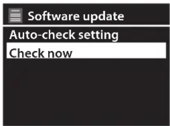 Software update Auto-check setting Check now