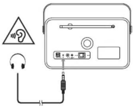 Radionette RMEMPDW16E - Brug af høretelefoner - 2