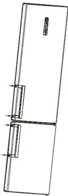 Meireles MFC 353 W - Instalação das pegas (opcional) - 3