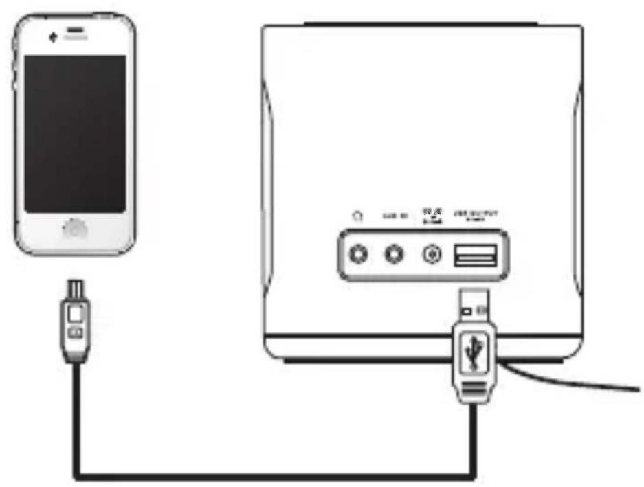 Sandstrøm SJUTBL14E - Opladning fra USB OUTPUT-opladestik - 1