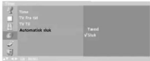 Time TV Pro tid TV T6 Automatisk sluk Tøred √Sluk