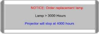 BENQ MP611C - Warning message - 2