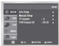 SAMSUNG DVD-CM500 - Manuel forudindstilling af stationer Sletning af en forudindstillet station - 3