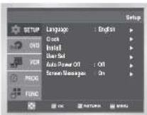 SAMSUNG DVD-CM500 - At vælge menusprog - 1