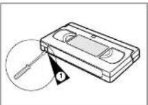 SAMSUNG DVD-CM250 - Beskyttelse af en optaget kassette - 1