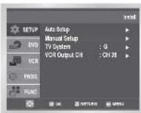 SAMSUNG DVD-CM250 - Manuel forudindstilling af stationer Sletning af en forudindstillet station - 3