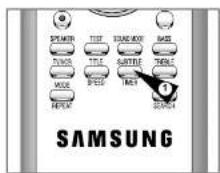 SAMSUNG DVD-CM250 - Använda SUBTITLE-knappen - 2