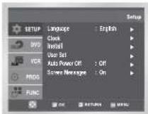 SAMSUNG DVD-CM250 - Att välja menyspråk - 1