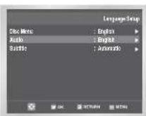 SAMSUNG DVD-CM250 - Indstilling af sprog - 1