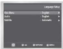 SAMSUNG DVD-CM250 - Ställa in skivspråk - 2