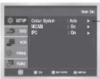 SAMSUNG DVD-CM250 - Valg af farvetilstand - 2