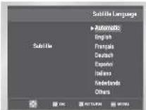 SAMSUNG DVD-CM250 - Ställa in textningsspråk - 3