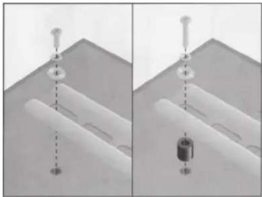Clas Ohlson ML-P02M - Montering av fästarmarna på teven - 1