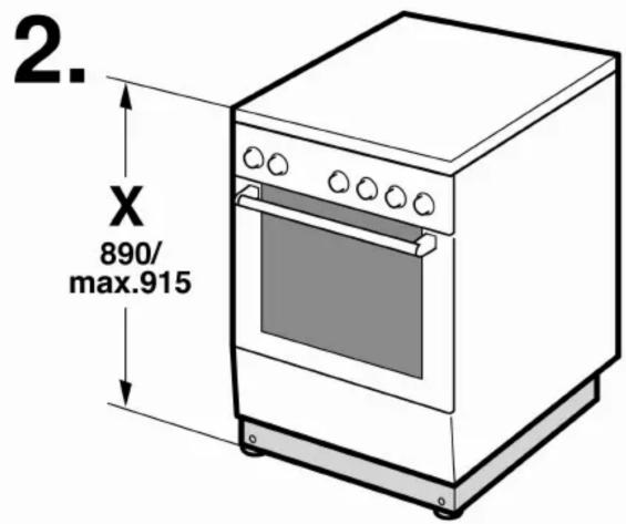 2. X 890/ max.915