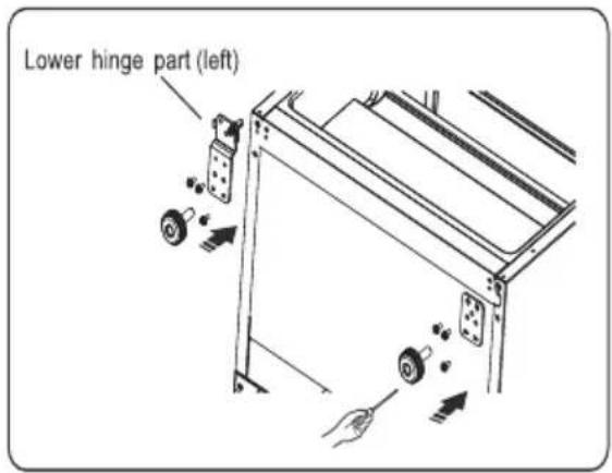 Lower hinge part (left)
