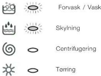 Forvask / Vask Skylning Centrifugering Tørring