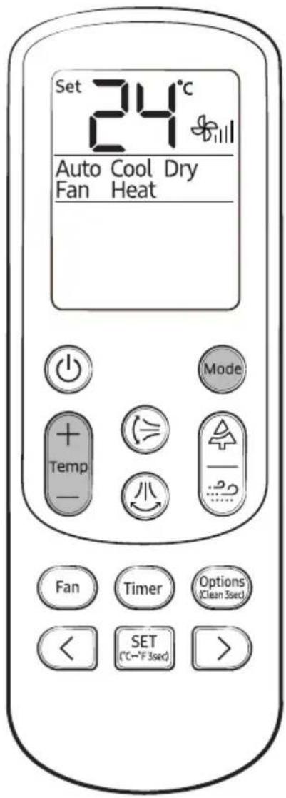 SAMSUNG AR12NXCXAWKX - Brug af fjernbetjening - 1