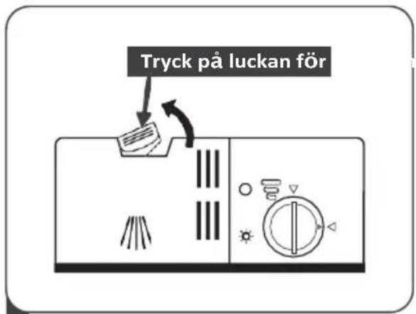 Tryck på luckan för