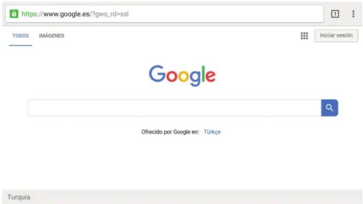 https://www.google.es/?gws_rd=ssl TODOS IMÁGENES Google Ofrecido por Google en: Türkçe Turquía