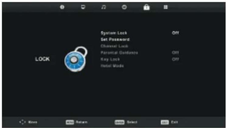 SALORA 32LTC2100 - Lock Menu - 1