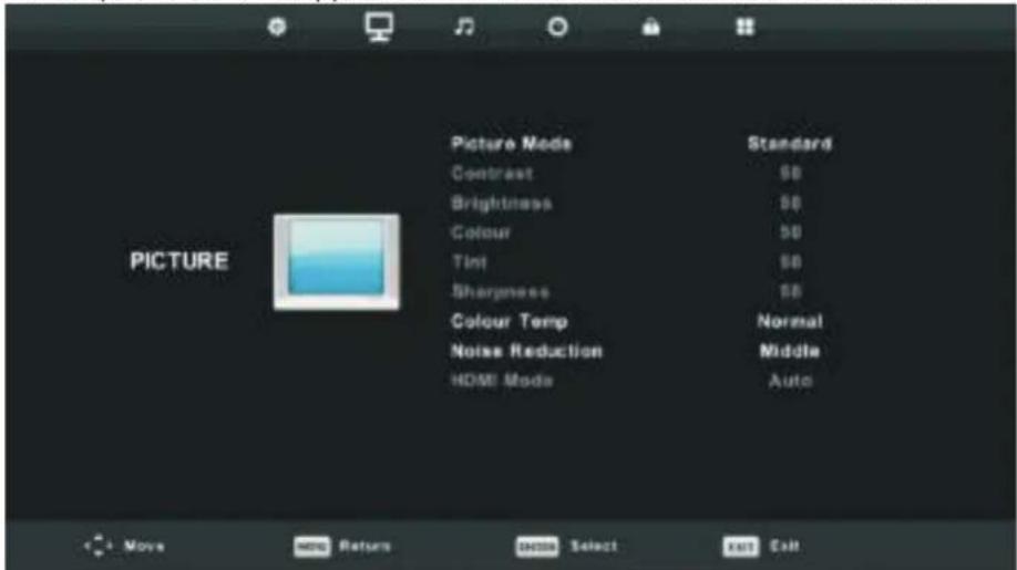 SALORA 32LTC2100 - Beeld Menu - 1