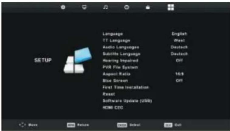 SALORA 32LTC2100 - Setup Menu - 1