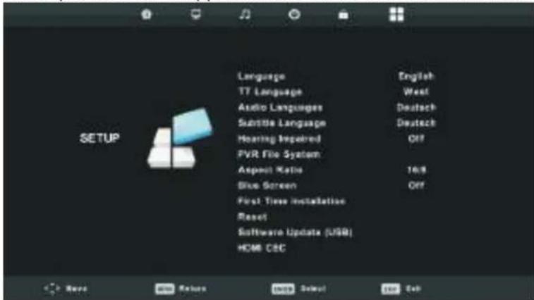 SALORA 32LTC2100 - Set-up Menu - 1