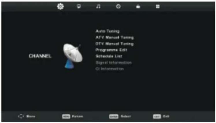 SALORA 32LTC2100 - Channel Menu - 1