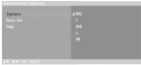 Automatic switch System Gown fin Seg VBG I OK L M