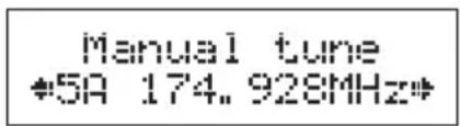 Manual tune *5A 174.928MHz*