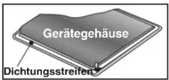 Gerätegehäuse Dichtungsstreifen