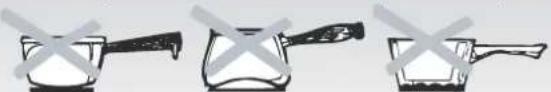 HOOVER HPI44PW - CONSELHO RELATIVO AOS UTENSÍLIOS PARA A PLACA - 1