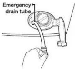 Emergency drain tube