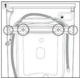SAMSUNG WF0602NX - Removing the shipping bolts - 1