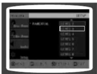SAMSUNG MAX-DJ650 - ضبط الت dhكم الأبوي (مستوى التقدم) - 12