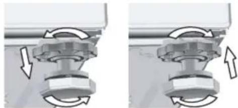 GRUNDIG GWN 36432 - Adjusting the feet - 3