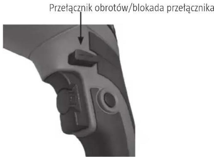 Przełącznik obrotów/blokada przełącznika