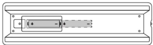 Logik L24HEDW15 - Installing Batteries in the Remote Control - 2