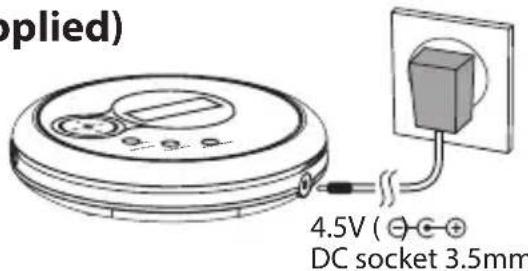 opplied) 4.5V (⊖ ⊕ ⊕ DC socket 3.5mm