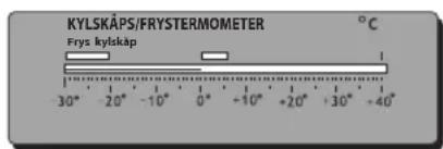 KYLSKÅPS/FRYSTERMOMETER Frys kylskåp 30° -20° -10° 0° +10° +20° +30° -40° °C