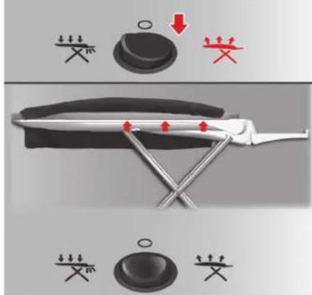 Diagram illustrating a mechanical or surgical procedure with labeled components and directional arrows indicating movement or force.