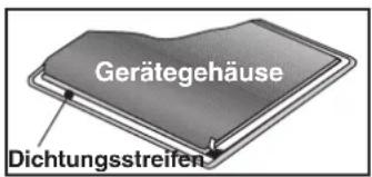 Gerätegehäuse Dichtungsstreifen