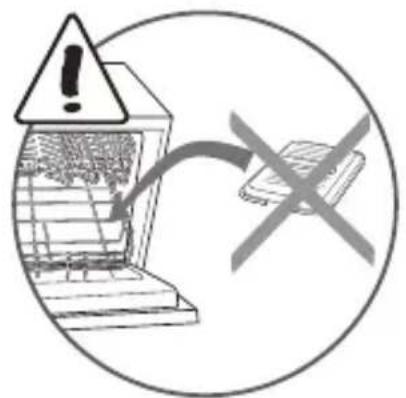 Warning symbol with a warning triangle pointing to a laptop screen, crossed by a crossed smartphone and crossed out by a crossed-out smartphone.