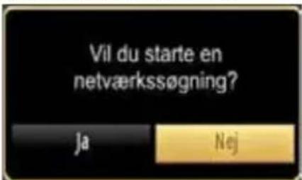 Vil du starte en netværkssøgning? ja Nej