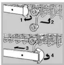 INDESIT DI 653 A - Regular la altura del cesto superior - 1