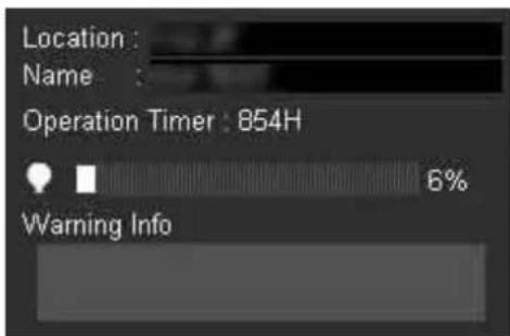 Location : Name : Operation Timer : 854H Warning Info