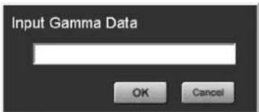 Input Gamma Data OK Cancel