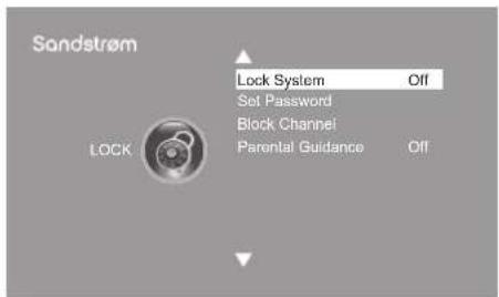 Sandstrom Lock System Off Set Password Block Channel Parental Guidance Off