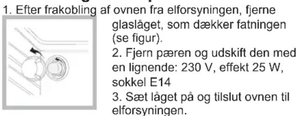WHIRLPOOL ACMK 5531/WH - Udskiftning af ovn-pære - 1